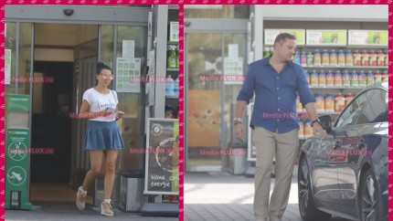 Cum a fost răsfățată Corina Caragea de domnul ei în... benzinărie | IMAGINI PAPARAZZI