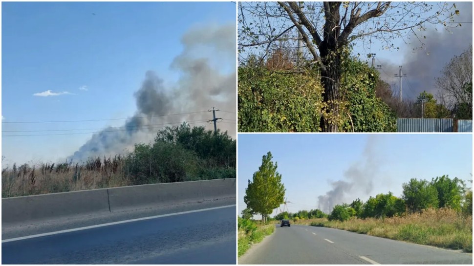 Incendii de proporții la Glina și Buftea lângă București | FOTOVIDEO