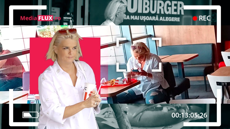 Ce mai face oare fosta divă a televiziunii publice. Iuliana Marciuc mare amatoare de fast-food | VIDEO PAPARAZZI