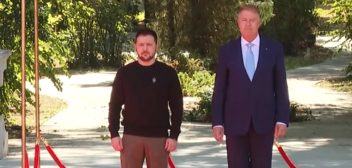 Volodimir Zelenski, primit de Klaus Iohannis la Cotroceni