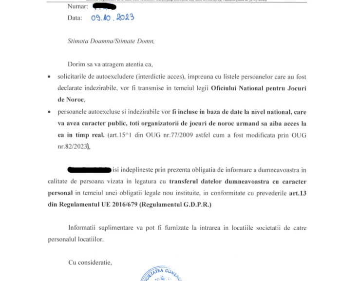 Operatorii de jocuri de noroc încep să trimită listele către ONJN