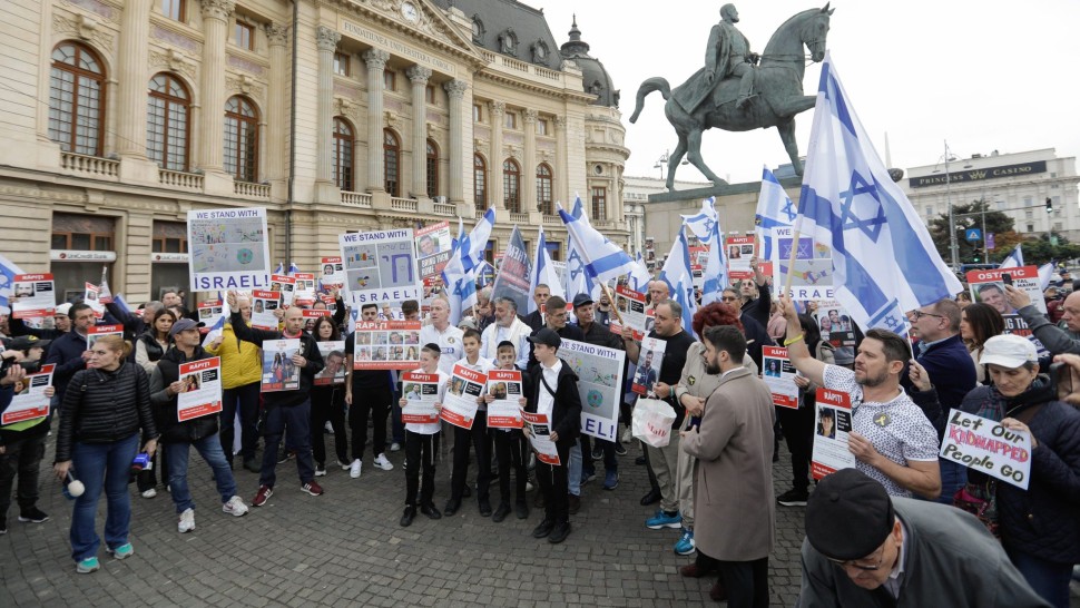 Miting în Capitală pentru eliberarea ostaticilor din Fâșia Gaza