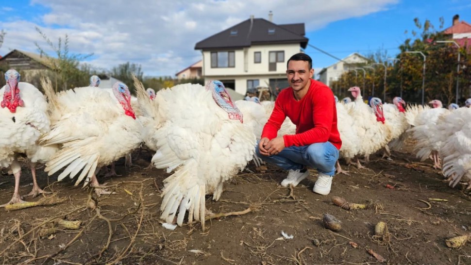 Românul care a lucrat la iahtul lui Bezos în Olanda s-a întors în țară și și-a făcut fermă de curcani