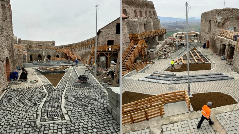 Un nou scandal pe modelul Bojdeuca lui Creangă. Reabilitatea cetății medievale Deva făcută cu beton și dale moderne