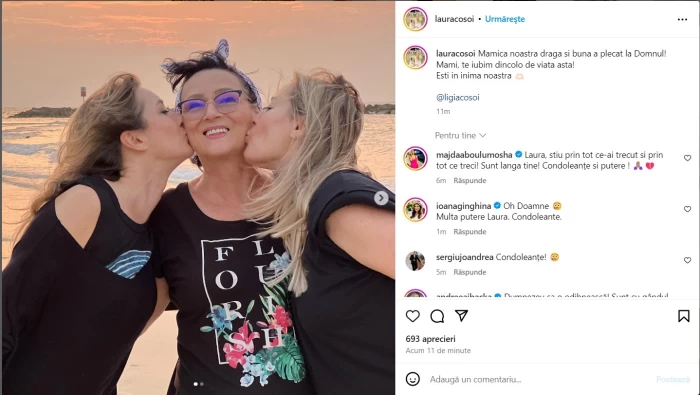 Mama actriței Laura Cosoi a murit