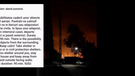 Mesaj RO-Alert pentru nordul judeţului Tulcea. Locuitorii avertizați că ar putea cădea bucăți de drone
