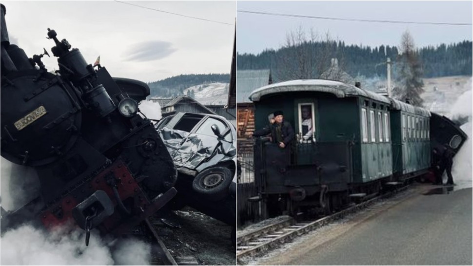 Mocănița din Suceava implicată într-un accident feroviar A deraiat după ce o mașină a intrat în ea. Povestea trenului vechi de 100 de ani