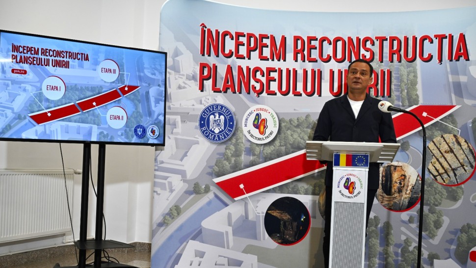 Începe reconstrucția planșeului din Piața Unirii. Primarul Daniel Băluță a anunțat când va fi gata VIDEO