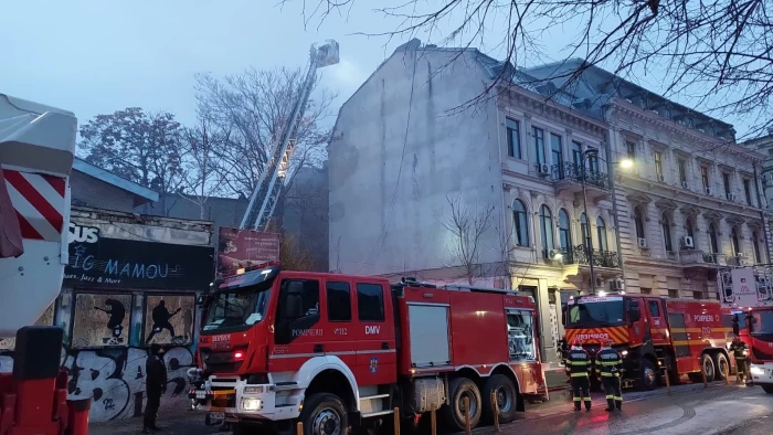 Incendiul în Centrul Vechi al Capitalei