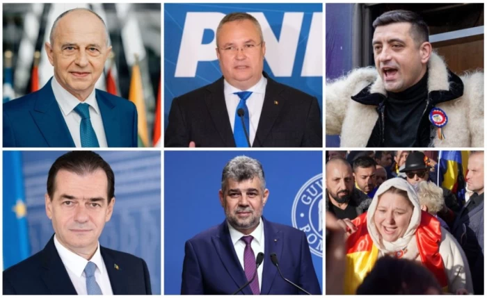 află premierul Marcel Ciolacu (PSD) urmat de liderul AUR, George Simion.