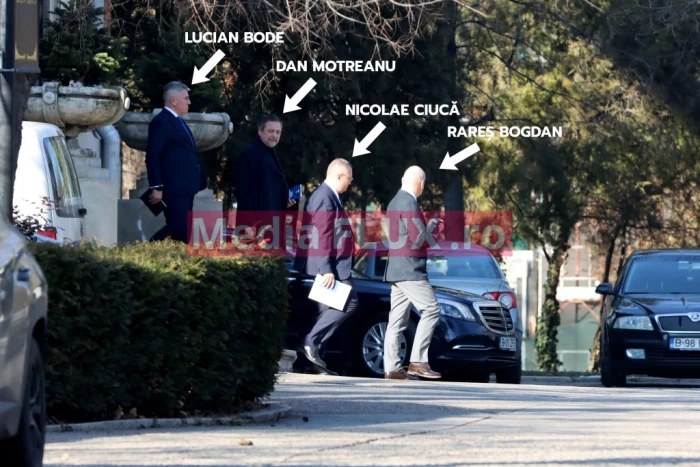 Liderii PNL care fac parte din conducerea BPN: Lucian Bode, Nicolae Ciucă, Dan Motreanu, Rareș Bogdan