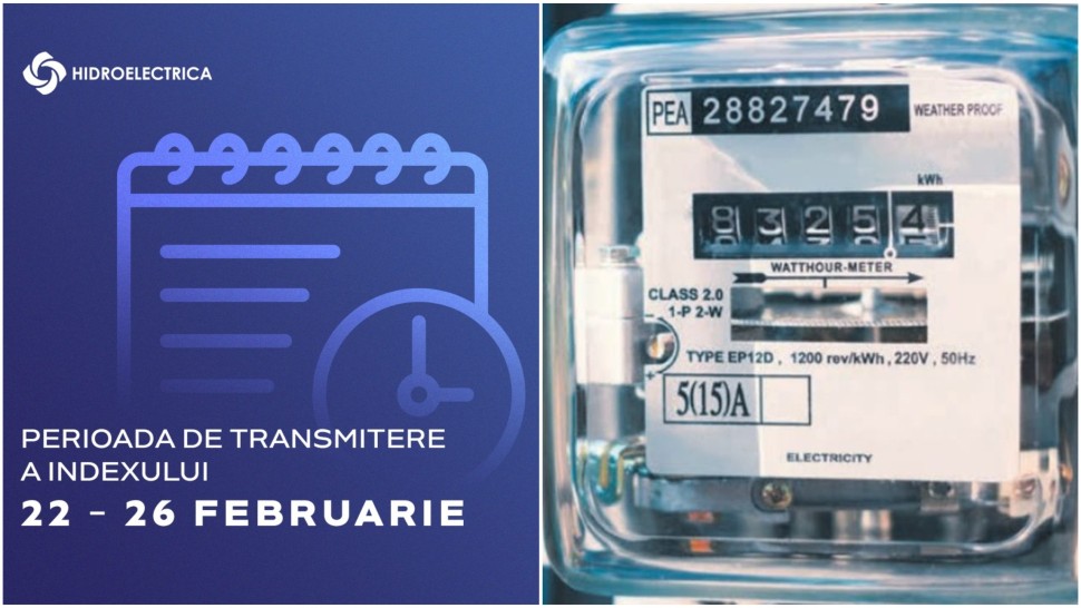 Informare Hidroelectrica pentru mai bine de jumătate de milion de clienți. Termenul limită este luni 26 februarie