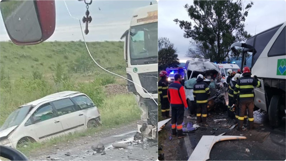 Accidente grave pe șoselele din România marți dimineața Mai mulți morți după ce o mașina s-a izbit de un TIR și un autobuz și o dubă s-au ciocnit