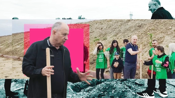 Mircea Geoană a plantat copaci la margine de București într-o acțiune de voluntariat: 