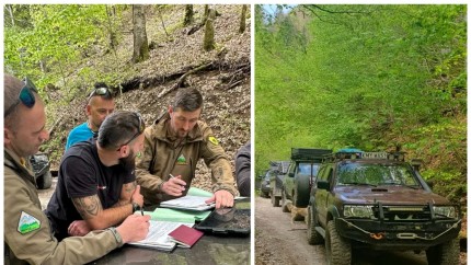 Caz revoltător în Parcul Natural Apuseni. Raliu off-road clandestin cu 22 de maşini. Participanții erau polonezi