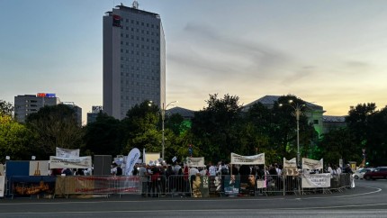 Protest în Noaptea muzeelor. Salariații au ajuns la fundul sacului | FOTO  VIDEO