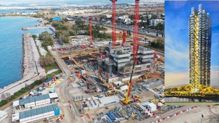 Cea mai înaltă clădire din Grecia construită de AKTOR cu fundație de la o firmă românească. Apartamentele s-au vândut deja chiar și cu 50.000 euromp | VIDEO ȘI FOTO