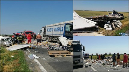 Carambol pe șoselele din România. Accident grav de circulație în această dimineață pe DN 2B. Traficul a fost oprit