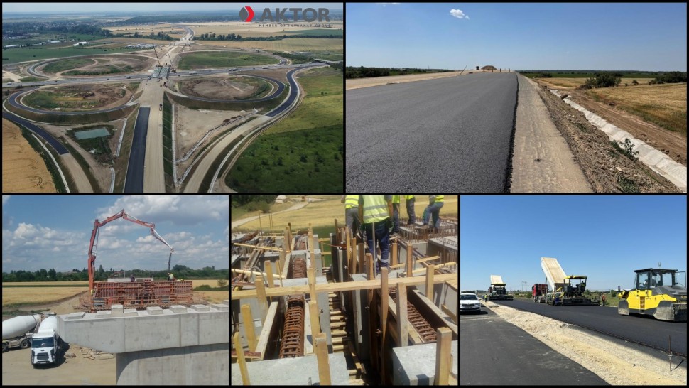 Noi imagini cu lucrările efectuate de AKTOR pe tronsonul 3 sud al autostrăzii Bucureștiului ajunsă la 70 progres FOTO și VIDEO