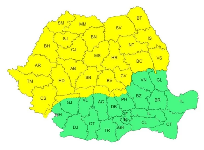 Vijelii și grindină în România sursa foto: ANM