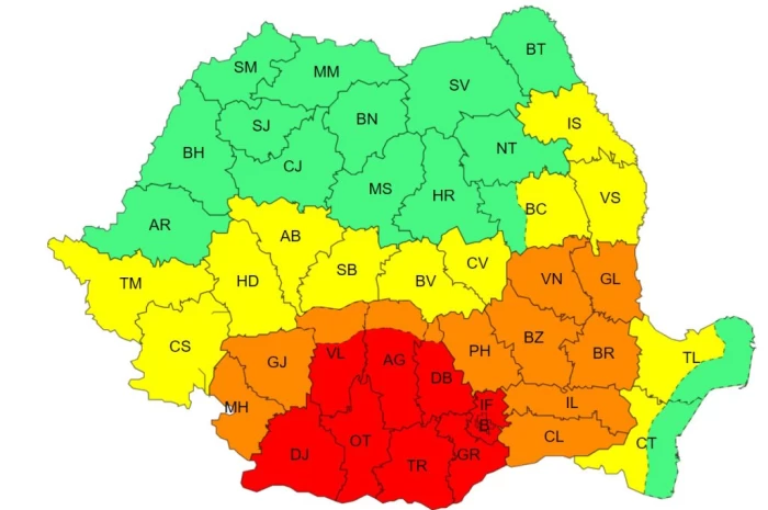 Cod roșu în vacanța de Rusalii pentru duminică 23 iunie