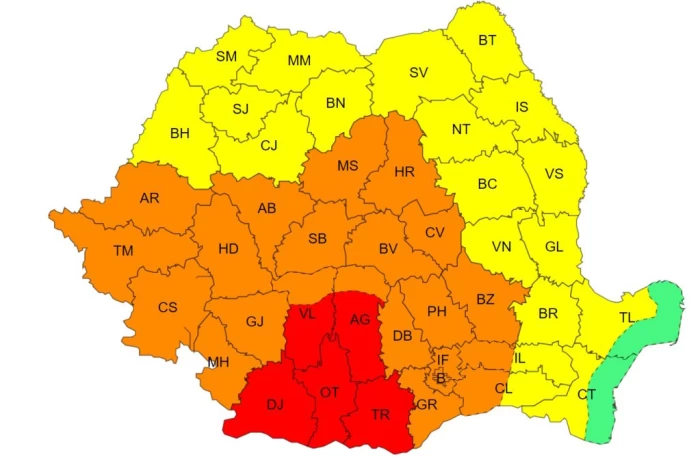 Cod roșu în vacanța de Rusalii pentru sâmbătă 22 iunie