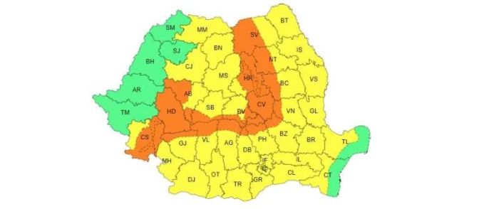 Alertă meteo ANM cod portocaliu și galben de ploi violente în aproape toată România! Vremea rea face ravagii în țară, avertizează meteorologii
