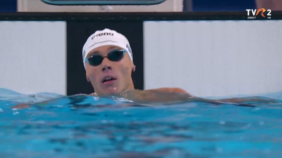 David Popovici calificat în finala probei de 200 m liber de la JO 2024 cu cel mai bun timp FOTO