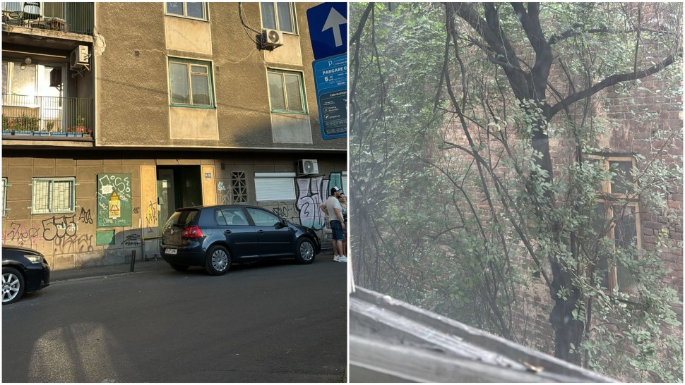 EXCLUSIV Mic incendiu din cauza caniculei în centrul Bucureștiului Razele de soare au aprins ghena unui bloc de la Universitate. Focul stins rapid FOTO și VIDEO