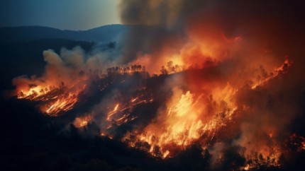 Incendiu masiv la marginea Atenei. Zeci de orașe au fost evacuate sute de pompieri se luptă cu flăcările