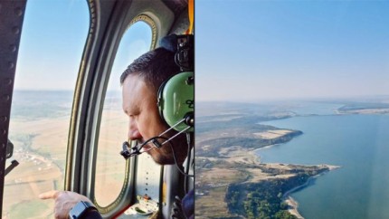 Viitura de pe Dunăre care a inundat Ungaria se apropie de România Între timp ministrul Mediului survolează fluviul din elicopter FOTO