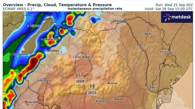 Când intră furtuna Ashley în România. Harta regiunilor unde ciclonul va face prăpăd