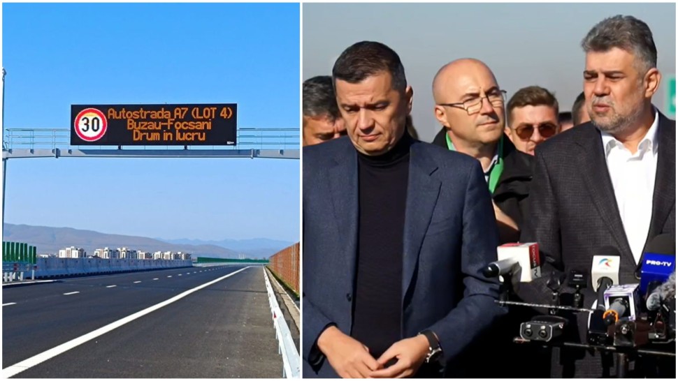 Marcel Ciolacu și Sorin Grindeanu anunță că de joi 7 noiembrie se vor deschide primii 11 km din Autostrada Moldovei Până la sfârșitul anului se vor da în circulație 130 de km