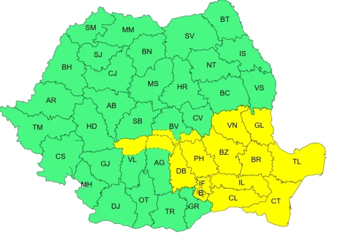 Alertă meteo ANM cod galben de viscol, ninsori, ploi și vijelii în 13 județe până marți! Iarna și-a intrat deja în drepturi în România | HARTĂ