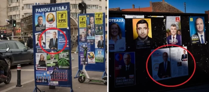 Panourile lui Călin Georgescu nu au fost inscripționate