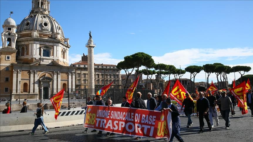 Grevă națională în Italia. Protest împotriva planurilor bugetare ale guvernului