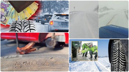 Amendă uriașă pentru șoferii care n-au anvelope de iarnă Mii de lei și zeci de puncte de amendă. Mare atenție la ninsori și viscol