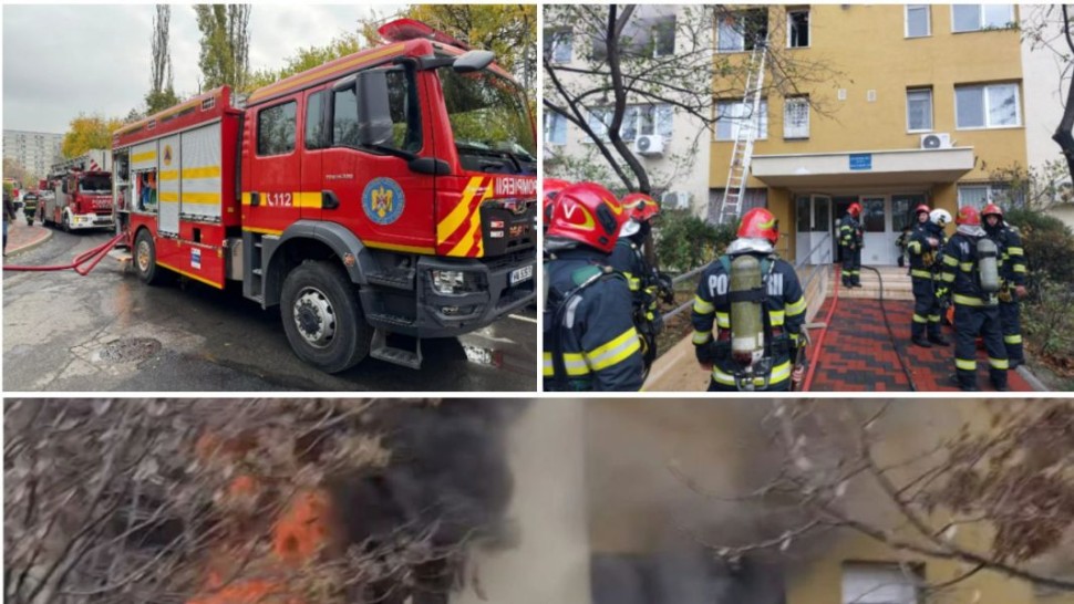 Incendiu puternic în Sectorul 3 din București Pompierii intervin pentru salvarea mai multor persoane