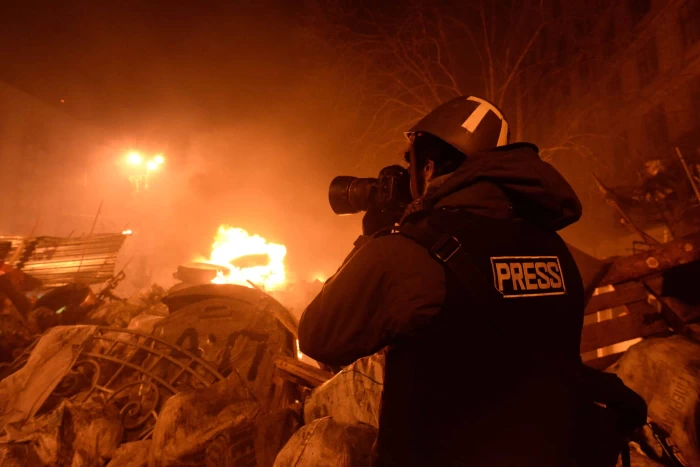 Jurnalist în Ucraina Foto: Kyiv Post