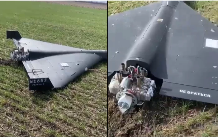 Resturi de la două drone rusești