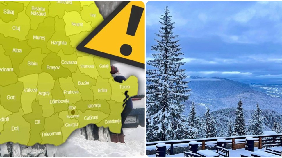 A venit gerul în România Temperaturi de -19 grade azi-noapte. ANM anunță cod galben de vânt în mai multe zone HARTĂ