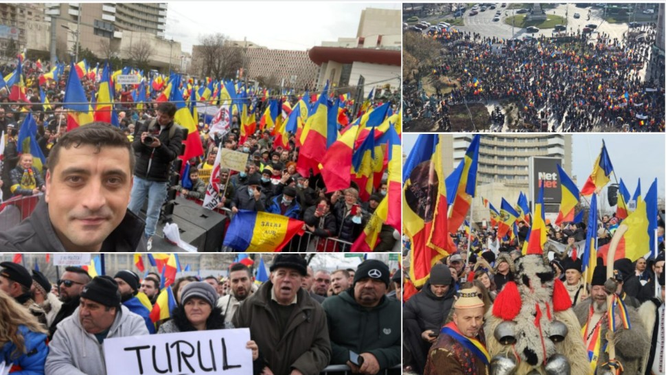 Protest AUR | UPDATE Protestatarii sunt violenți și dețin arme albe Șeful mercenarilor Horațiu Potra a fost săltat de la miting