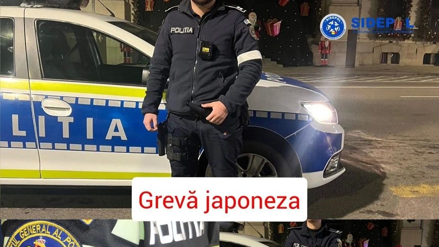 Polițiștii continuă protestele față de Ordonanța Trenuleț prin grevă japoneză. Anunțul sindicatelor