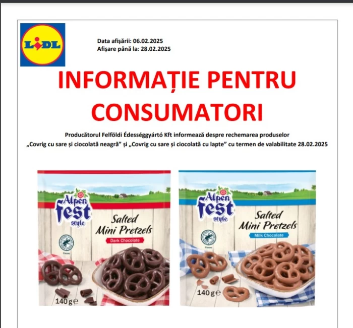 Covrigi retrași Lidl