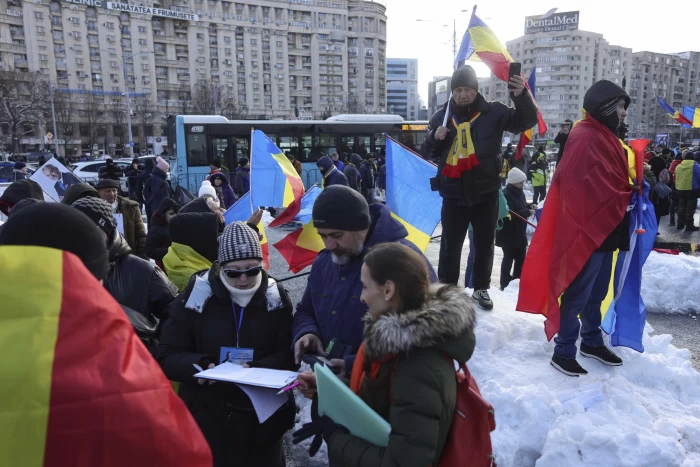 Protest AUR și pro-Georgescu