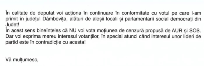Scrisoare Ponta