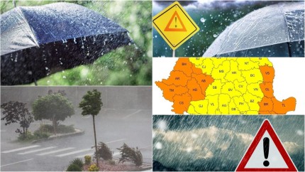 Alerte meteo ANM cod galben și cod portocaliu de vânt vijelii ploi torențiale și instabilitate atmosferică până sâmbătă Vremea schimbă foaia HARTĂ