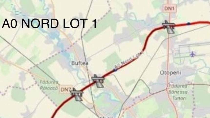 Proiectul tehnic al Lotului 1 al Autostrăzii Bucureștiului A0 Nord avizat de CNAIR