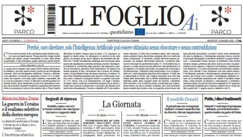 Italia are primul ziar din lume făcut integral de inteligența artificială