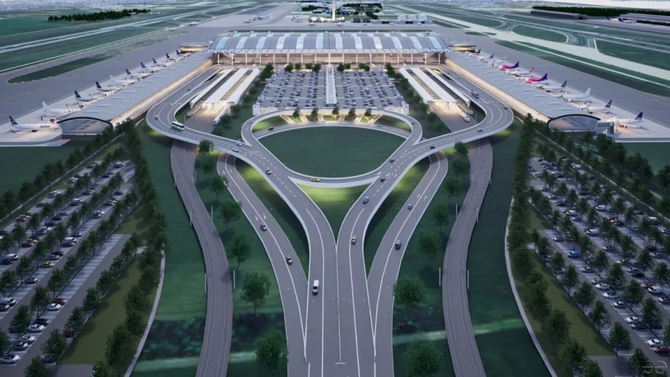 Cum va arăta Aeroportul Otopeni când va fi extins. Legătura dintre terminalul vechi si cel nou se va face prin drumuri noi și tuneluri